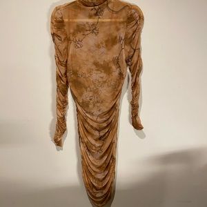 see through scrunch dress